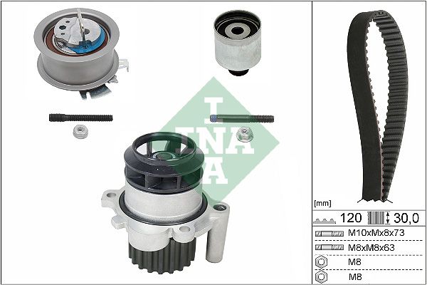 WILMINK GROUP Vesipumppu + jakohihnasarja WG1251432